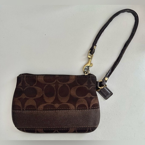 Coach | Preloved Dark Brown Signature Canvas Wristlet - Picture 7 of 11